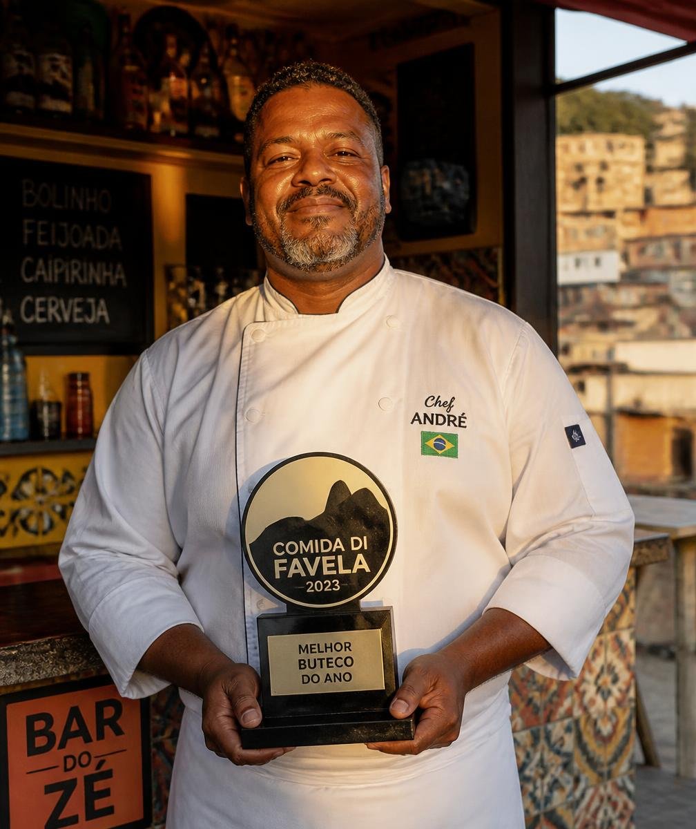 David Bispo na laje do Chapéu Mangueira, onde tudo começou